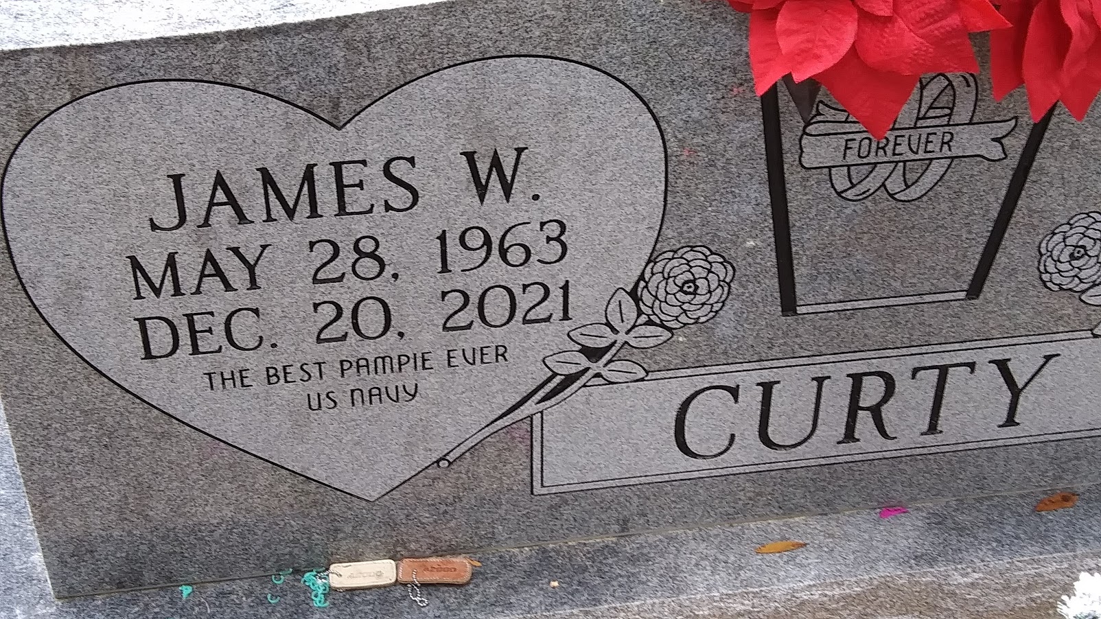 Headstone for Curty, James W